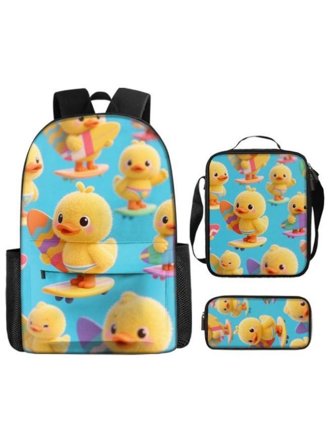 Bright Li Fire Fashion is unlimited! Cartoon bag three-piece set, suitable for a variety of scenes for students and teenagers (available for students, children, friends on outings, mountain climbing, school, etc.) - 5 - Image 2