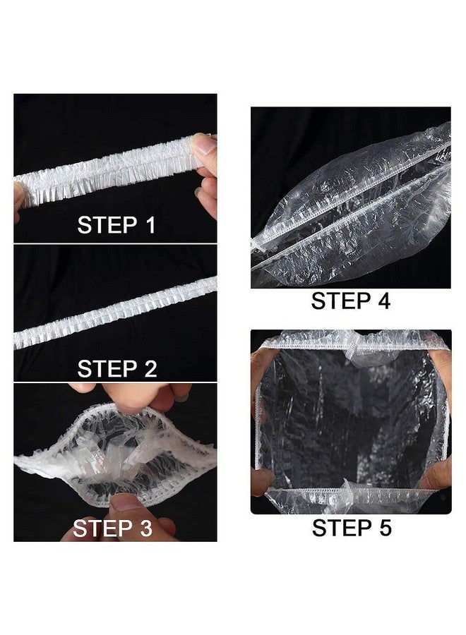 CHEM-AB ENTEREPIRSE Reusable Elastic Shower Cap for Men and Women Transparent Colour, Free Size Pack of 200 - Image 4