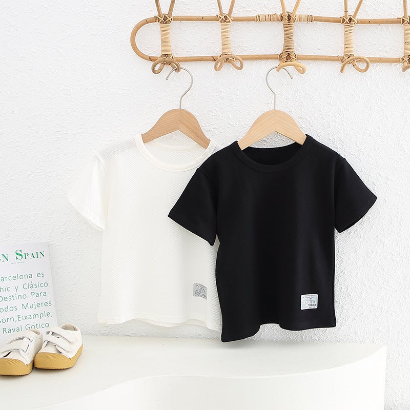 Summer children's short sleeve Korean version of boys and girls T-shirt cartoon printed cotton top half sleeve children's clothing wholesale - Image 3