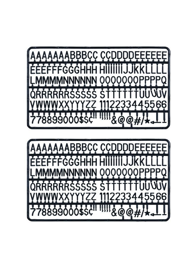 Veskaoty 3/4 Inch Letters For Flet Letter Boards300 Pieces Including Letters Numbers & Symbols For Changeable Plastic Message Boards (Black) - Image 3