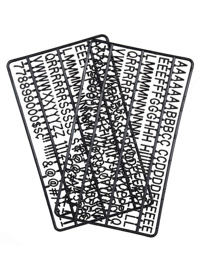 Veskaoty 3/4 Inch Letters For Flet Letter Boards300 Pieces Including Letters Numbers & Symbols For Changeable Plastic Message Boards (Black) - Image 1