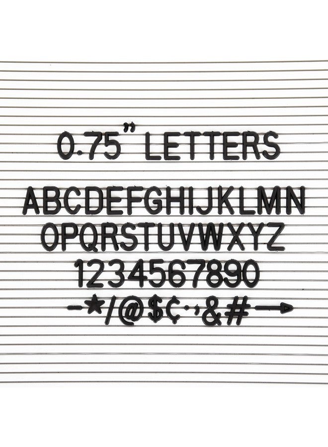 Veskaoty 3/4 Inch Letters For Flet Letter Boards300 Pieces Including Letters Numbers & Symbols For Changeable Plastic Message Boards (Black) - Image 2