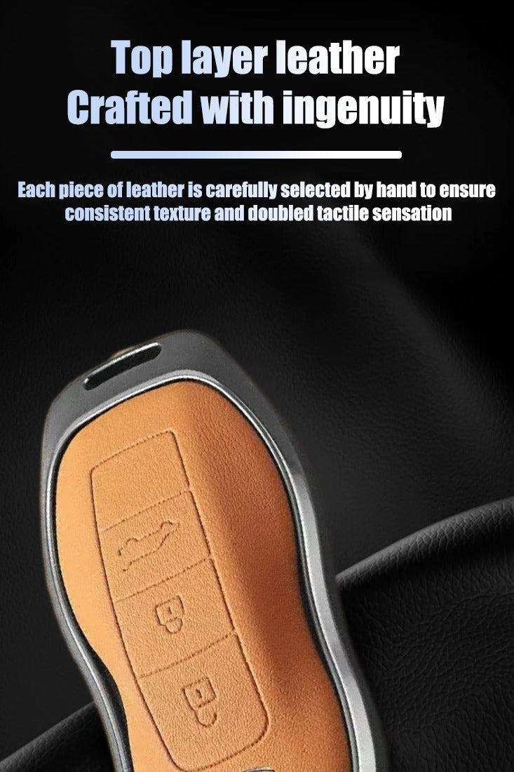 Key protector, suitable for Porsche key protector, perfectly wraps car keys, high-end, wear-resistant. - Image 3