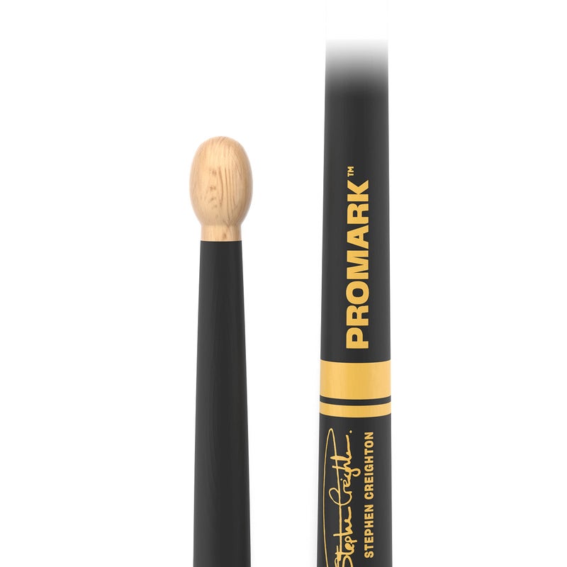 ProMark Drum Sticks - Stephen Creighton Pipe Band Drumsticks - ActiveGrip For Secure, Comfortable Grip - Gets Tackier As Your Hands Sweat - Active Grip Finish, Oval Wood Tip, Maple Wood - 1 Pair - Image 2