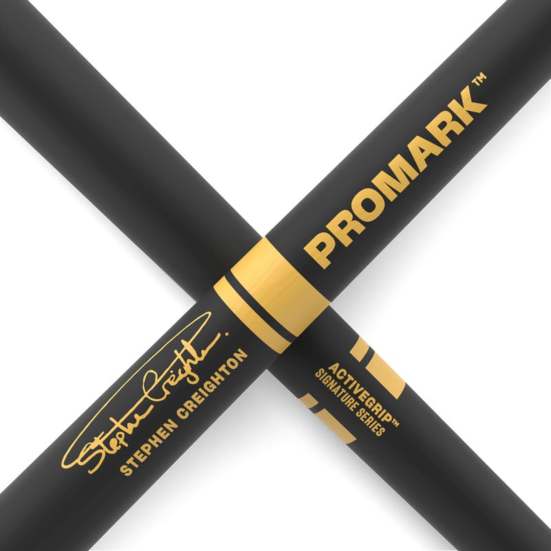 ProMark Drum Sticks - Stephen Creighton Pipe Band Drumsticks - ActiveGrip For Secure, Comfortable Grip - Gets Tackier As Your Hands Sweat - Active Grip Finish, Oval Wood Tip, Maple Wood - 1 Pair - Image 5