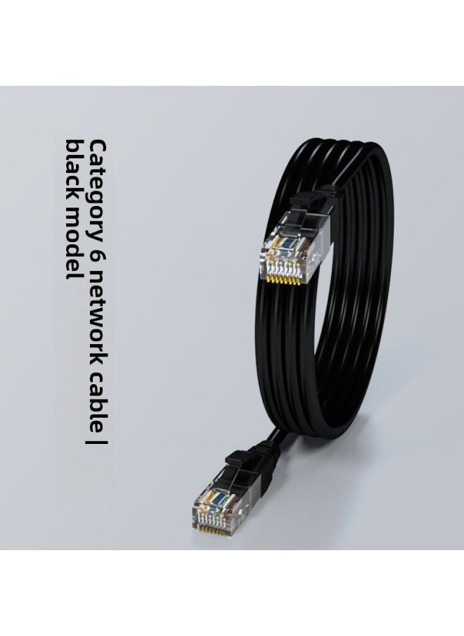 Generic Pure Copper Network Cable Household Super 66 Gigabit Computer 55 Router 10 Broadband Finished High-speed Network 15 Meters-Color:Category 6 Black Gigabit Over福禄克 Oxygen-free Copper-Line Length:1.5m  - Image 1
