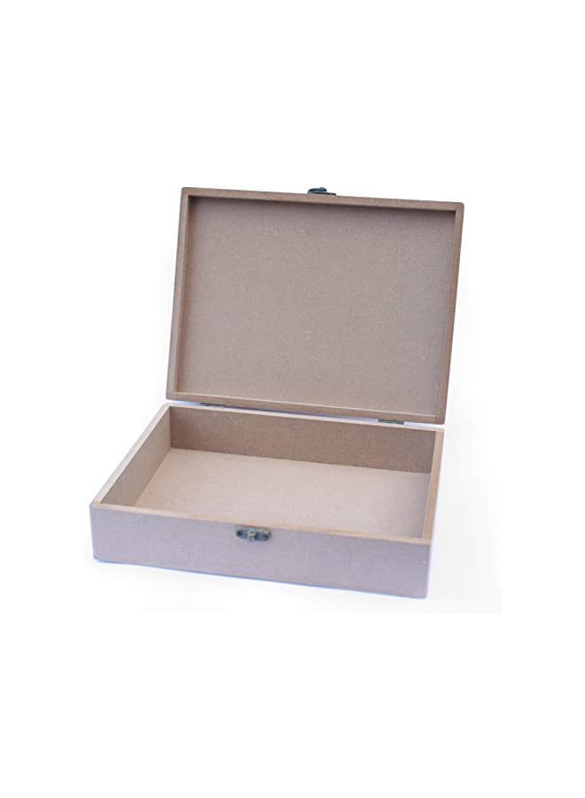 The Bros MDF Box Craft - Plain MDF Wood Blank Rectangular Box for Painting, Wooden Sheet Craft, Decoupage, Resin Art Work & Decoration (Box Dimensions -10.5 in X 8.5 in X 2.5 in) - Image 2