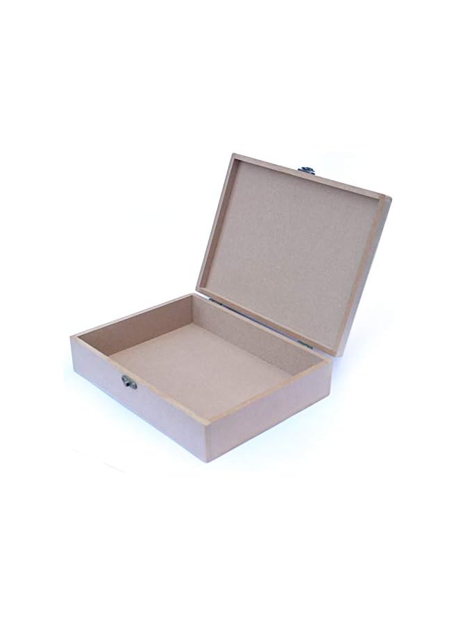 The Bros MDF Box Craft - Plain MDF Wood Blank Rectangular Box for Painting, Wooden Sheet Craft, Decoupage, Resin Art Work & Decoration (Box Dimensions -10.5 in X 8.5 in X 2.5 in) - Image 3
