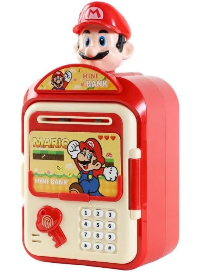 سوبر ماريو حصالة سوبر ماريو الإلكترونية للأطفال – تصميم ممتع بكلمة مرور، إضاءة وصوت تفاعلي، تعليم الادخار بطريقة ذكية - Image 2