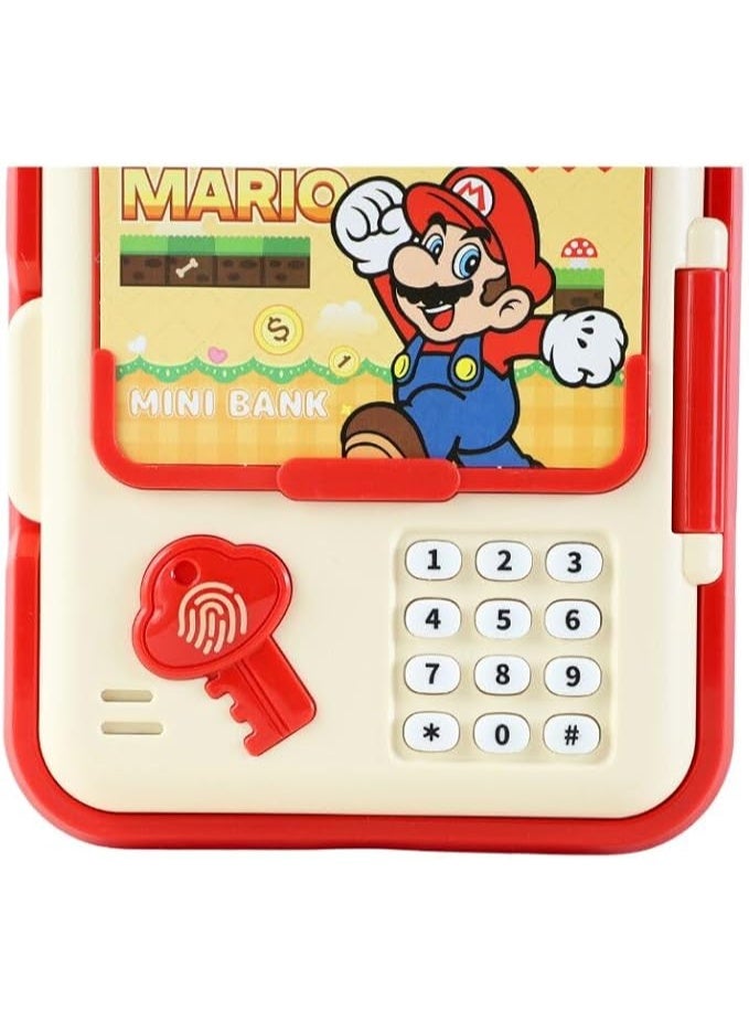 سوبر ماريو حصالة سوبر ماريو الإلكترونية للأطفال – تصميم ممتع بكلمة مرور، إضاءة وصوت تفاعلي، تعليم الادخار بطريقة ذكية - Image 4