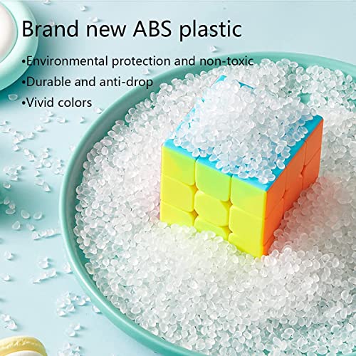 AUTHFORT Speed Cube Set, [5 Pack] Magic Cube Bundle of 2x2 3x3 Skew Megaminx Cube and Pyramid Cube Smoothly Stickerless Speed Cubes Collection (5 Pieces) - Image 4