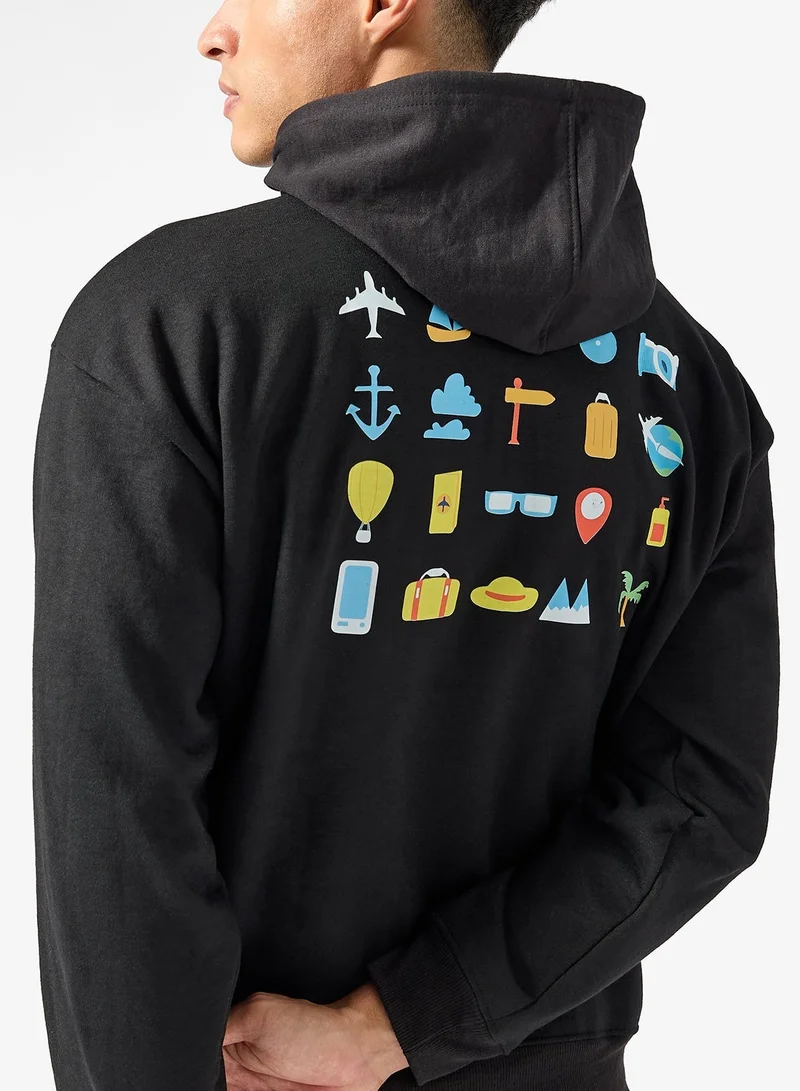 Seventy Five  Graphic Pullover Hoodie for Men | Best Price UAE