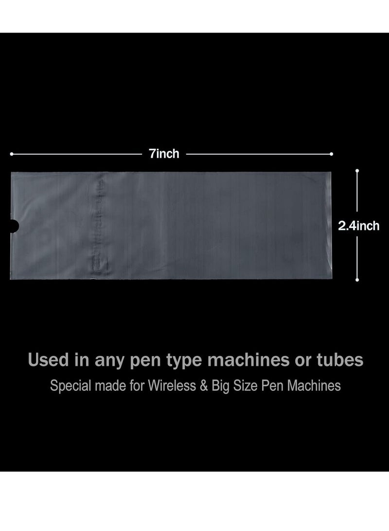 EZTAT2 EZ Tattoo Machine Covers - 200pcs (2.4 inch X 7 inch) Disposable Tattoo Pen Machine Bags Transparent White Cartridge Machine Sleeves for Wireless Battery Tattoo Pen Machine Plus - Image 4