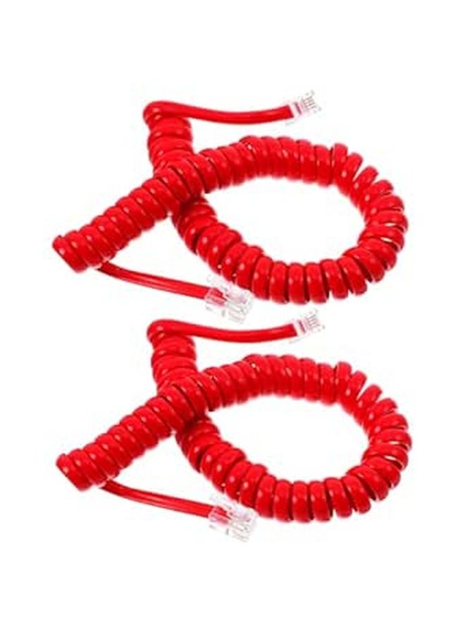 Durable Coiled Telephone Cord For Landline Phones Long Coil Installation Accessories - Image 1
