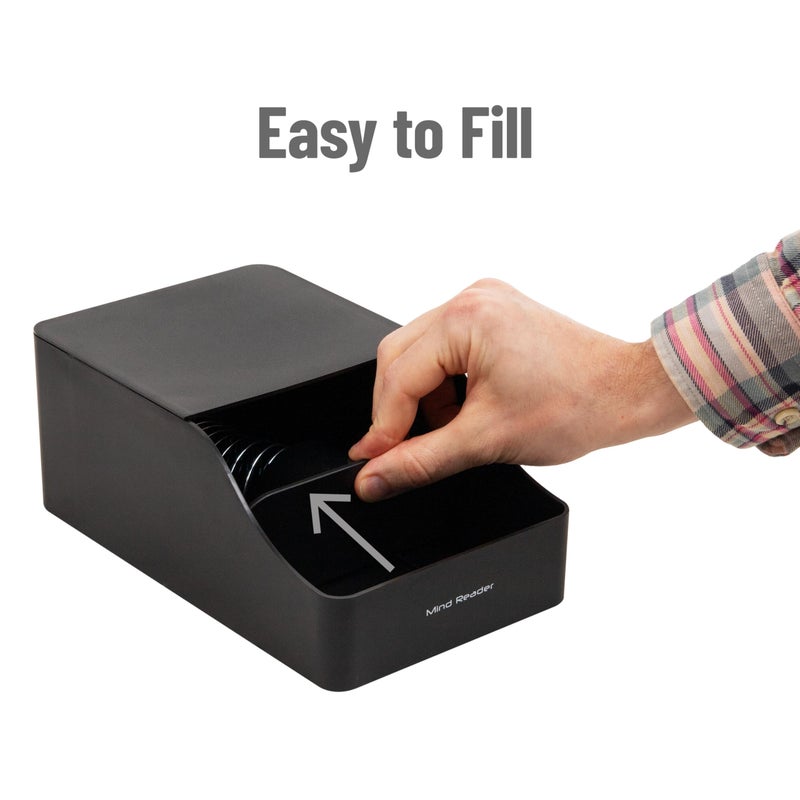 Mind Reader Hot Cup Sleeve Dispenser, Coffee Bar Accessories, Coffee Station, Kitchen Org, 5.91"L x 9.65"W x 3.94"H, Black - Image 4