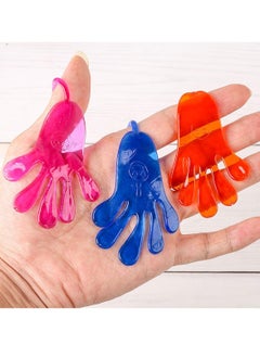 ECVV ECVV 40 Pcs Sticky Hand Toys Assorted Colors Kids' Party Favor Sets Fun Toys Stretchy Sticky Hand Toy Slappy Hands Treasure Box for Classroom Prizes Birthday Party Supplies  - Image 4