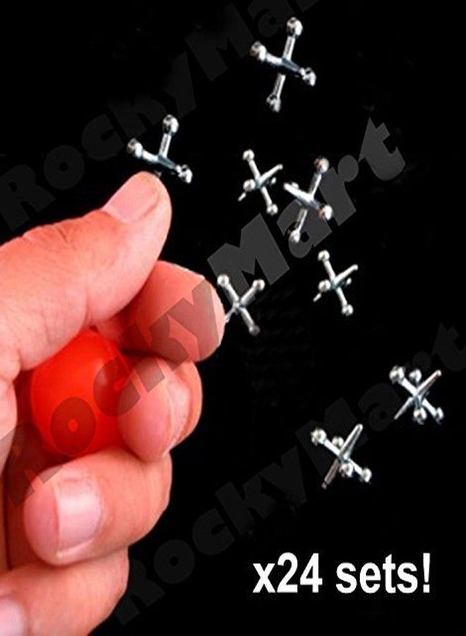ROCKYMART 2 دزينة مجموعات - جاكس وكرة - لعبة كلاسيكية للأطفال هدية حفلة - (24 مجموعة) - Image 2