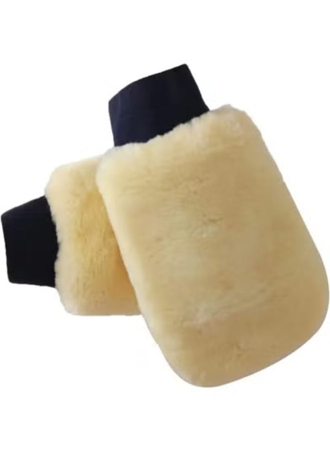 COYO 2pcs Car Wash Plush Gloves, Car Soft Polishing Gloves, Double-Sided Lamb Wool Car Wash Clean Polish Car Car Wash Mitt Cleaning Tools Cleaning Supplies for Car - Image 1