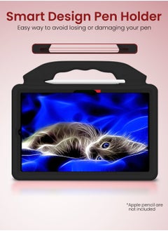Moxedo Moxedo Shockproof Protective Case Cover Lightweight Convertible Handle Kickstand for Kids with Pencil Holder Compatible for Samsung Galaxy Tab A8-10.5-inch X200 / Tab A7 10.4-inch T500 - Black  - Image 3