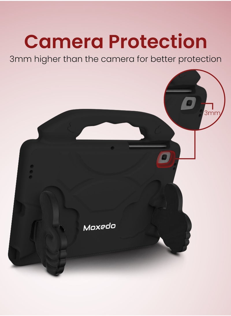 Moxedo Moxedo Shockproof Protective Case Cover Lightweight Convertible Handle Kickstand for Kids with Pencil Holder Compatible for Samsung Galaxy Tab A8-10.5-inch X200 / Tab A7 10.4-inch T500 - Black  - Image 2
