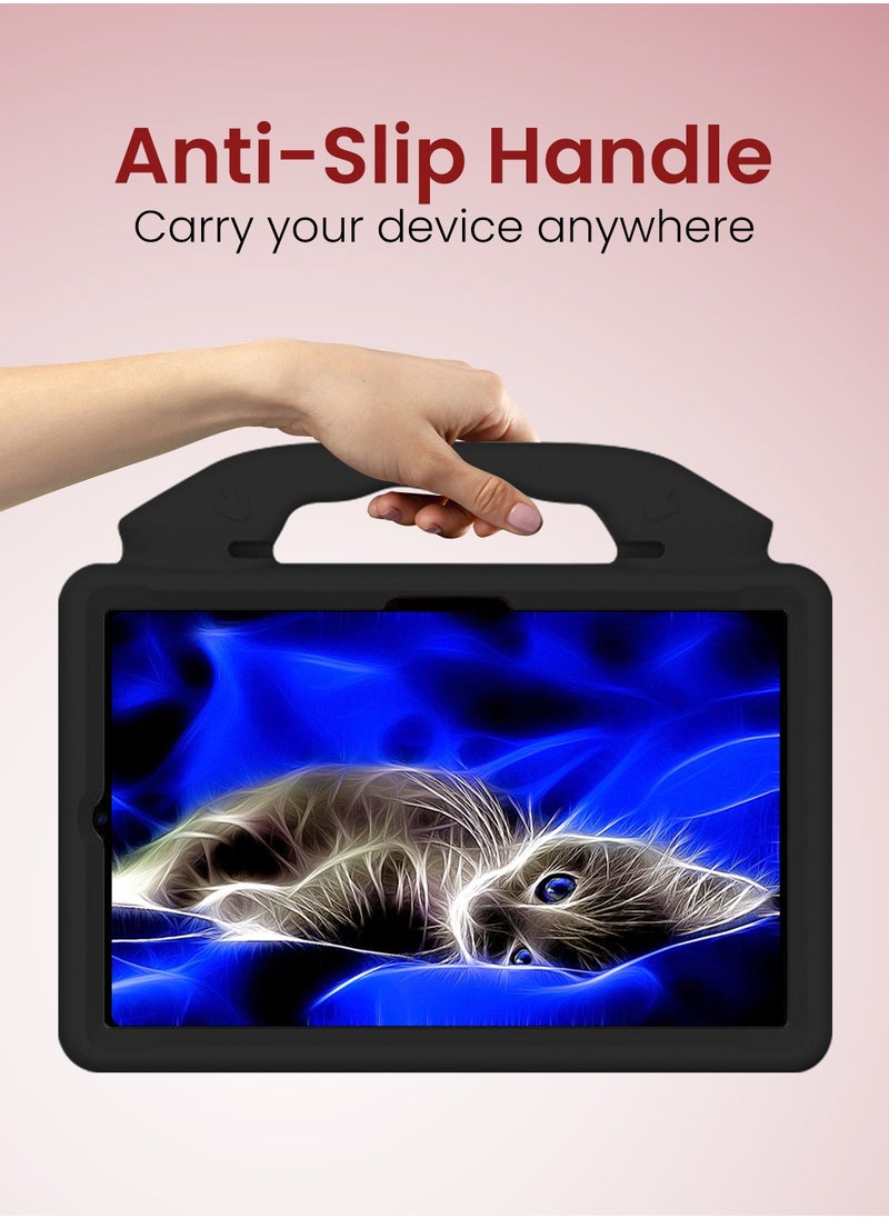 Moxedo Moxedo Shockproof Protective Case Cover Lightweight Convertible Handle Kickstand for Kids with Pencil Holder Compatible for Samsung Galaxy Tab A8-10.5-inch X200 / Tab A7 10.4-inch T500 - Black  - Image 5