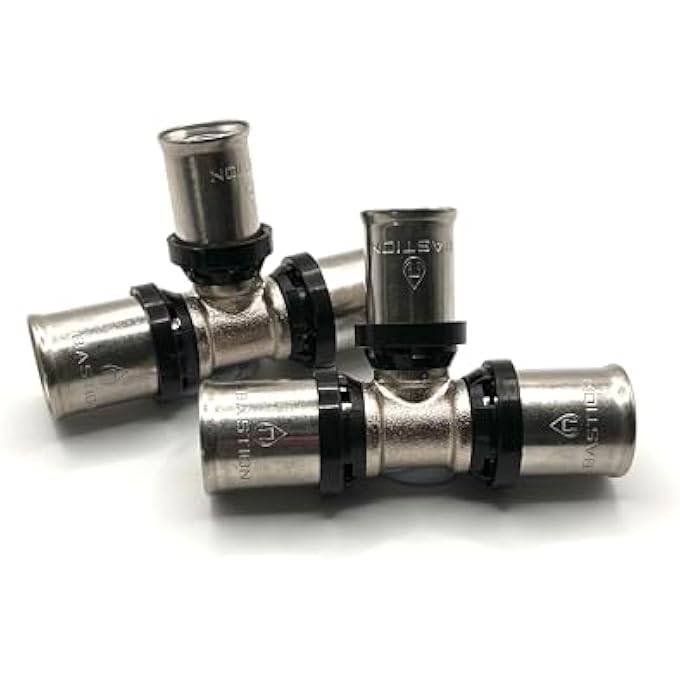BASTION 25-25-16MM UNEQUAL TEE PRESS FITTING WRAS APPROVED  PACK OF 2 PLEASE NOTE FITS U-JAWS ONLY!* - Image 1
