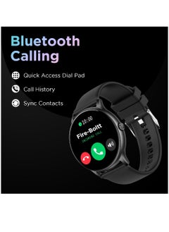 Zoom Plus Bluetooth Calling Round Dial Full Touch Multi-Function Smartwatch For Men & Women Black  - Image 2