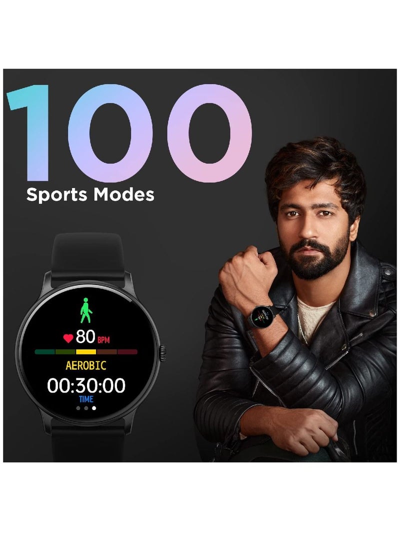 Zoom Plus - Bluetooth Calling Round Dial Full Touch Multi-Function Smartwatch For Men & Women Black - Image 1