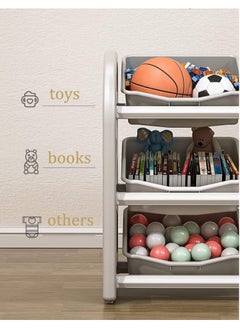 FULL JOY Bookshelf 3 Double Layer With Storage Box  - Image 2