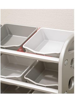 FULL JOY Bookshelf 3 Double Layer With Storage Box  - Image 3