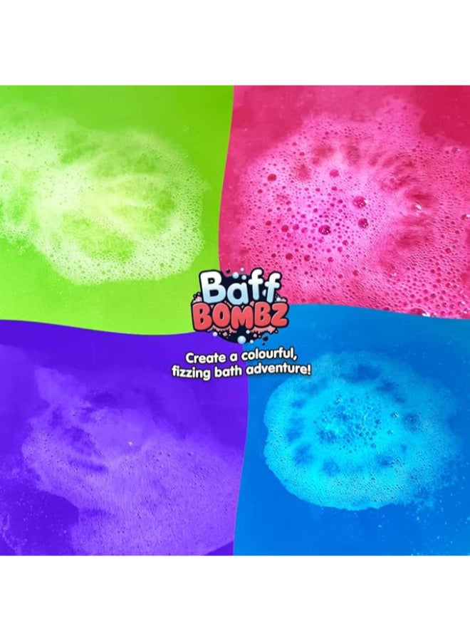 Zimpli Kids STAR BAFF BOMBZ Value Pack, 420 g, 12 Star-Shaped Fizzing Bath Bombs, Colour Changing Bath Time Fun, Skin Safe, Drain Safe, Easy Clean, Stain Free, UK Made - Image 4