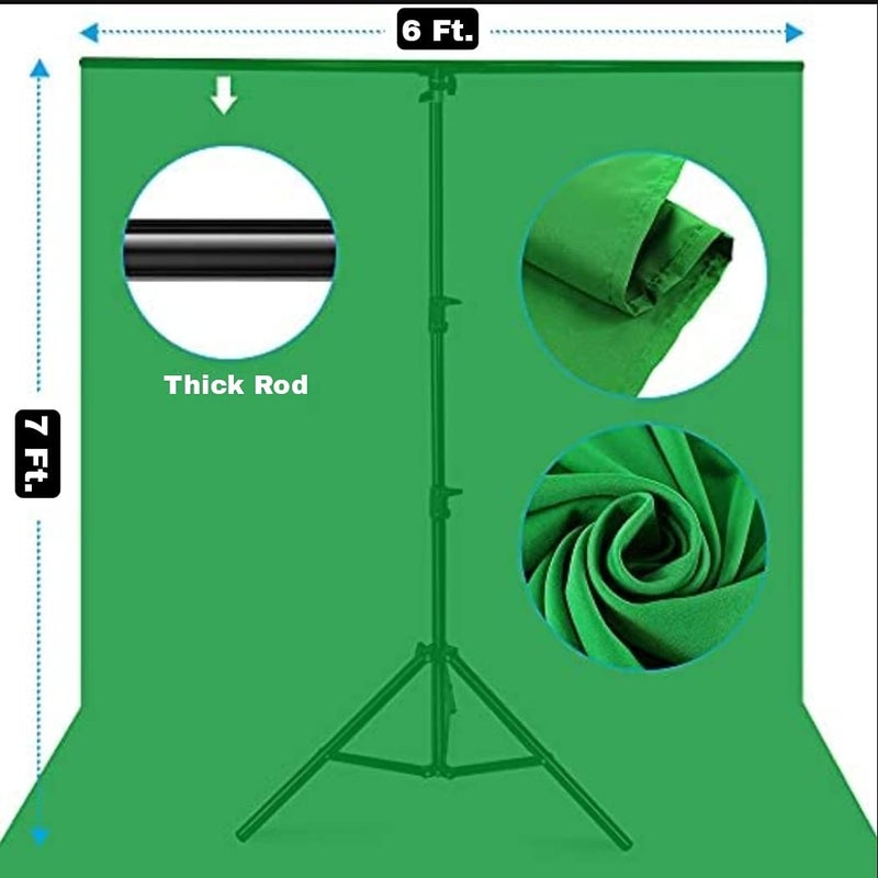VTS T-Shape Background Backdrop Support Stand Kit 6 FEET Wide 9 Feet with Bag for Photo Video Studio Screen Background Indoor-Outdoor, Comercial, YouTube Photography Purpose(Make in India) - Image 5