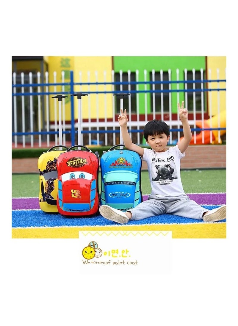 Generic - Kid's Trolley Luggage Car Bag, Suitcase for Children for School and travel Trolley on wheels Boarding Bag. - Image 1