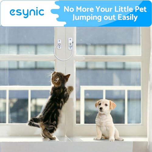 eSynic 8Pack Durable Window Restrictor Child Safety 185mm/7.3 Inch Wire Long Window Locks for UPVC Window Safety Restrictors with Key Relieable Window Security Locks Perfect for Home Office Safety etc - Image 3