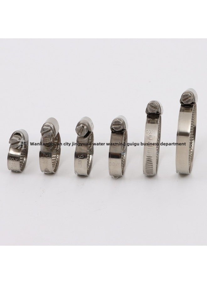 Generic - Jingyuan German Half/all-steel Throat Hoop Gas Pipe Water Pipe German Half-steel Clamp All-steel Widening Throat Hoop Hose Clamp-Specifications And Models:All-steel Widening 80-100 - Image 1