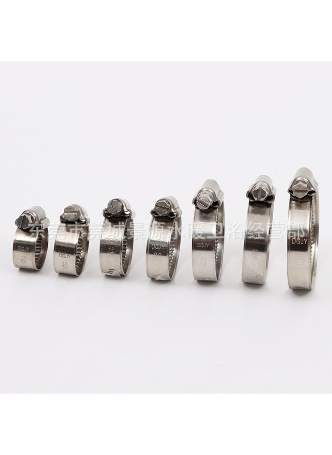 Generic - Jingyuan German Half/all-steel Throat Hoop Gas Pipe Water Pipe German Half-steel Clamp All-steel Widening Throat Hoop Hose Clamp-Specifications And Models:All-steel Widening 80-100 - Image 1