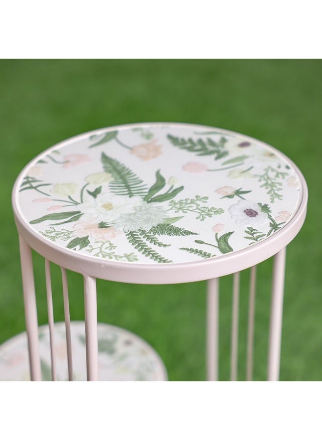 DANUBE HOME حامل زهور ثلاثي الطبقات - عرض حديقة عمودية للشرفة أو التراس أو الفناء - حامل نباتات متعدد المستويات للزهور والأعشاب - إطار معدني متين بتصميم أنيق - Image 4