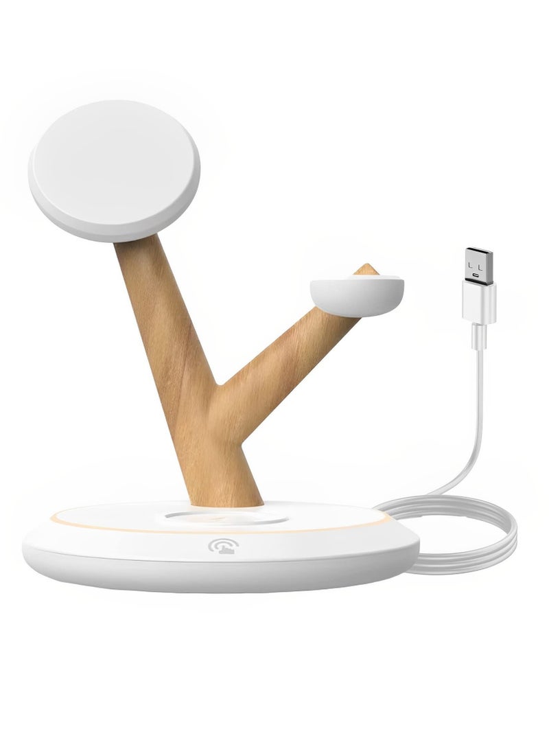 XiuWoo Magnetic Wireless Charger for iPhone, 3 in 1 Stand, Fast Charging Dock, iPhone 14/13/12/Pro/Max/Mini, Apple iWatch Series 8/7/6/5/SE/4/3/2 - Image 1