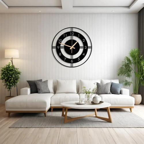 AVVIC MART Stylish Metal Analog Wall Clock for Living Room, Bedroom, Office, Kitchen, Home and Hall | Antique Fancy Big Size Modern Wall Watch for Home Decor (DA-184, 50CM) - Image 3
