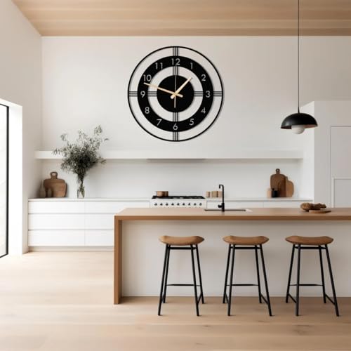 AVVIC MART Stylish Metal Analog Wall Clock for Living Room, Bedroom, Office, Kitchen, Home and Hall | Antique Fancy Big Size Modern Wall Watch for Home Decor (DA-184, 50CM) - Image 5