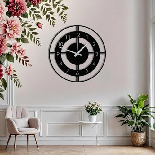 AVVIC MART Stylish Metal Analog Wall Clock for Living Room, Bedroom, Office, Kitchen, Home and Hall | Antique Fancy Big Size Modern Wall Watch for Home Decor (DA-184, 50CM) - Image 4