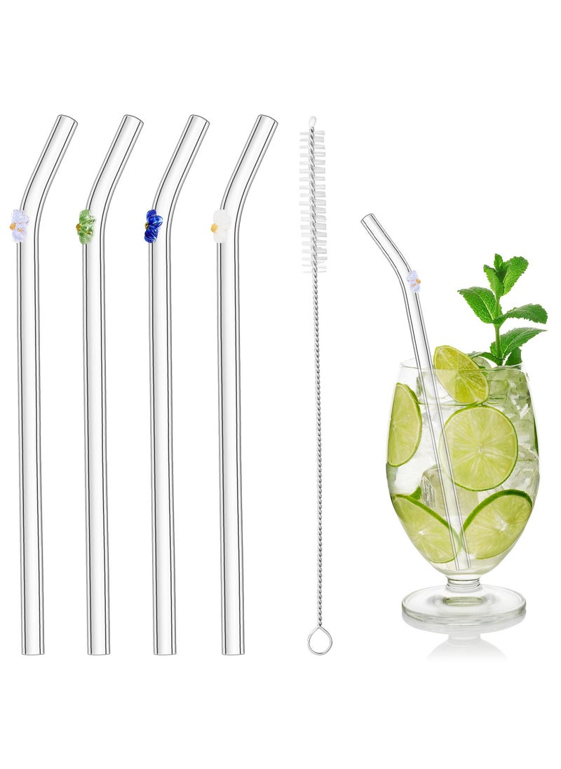 Generic 5-Piece High Borosilicate Glass Straw Set, 4 Reusable Straws with Brush, Perfect for Hot and Cold Drinks  - Image 5