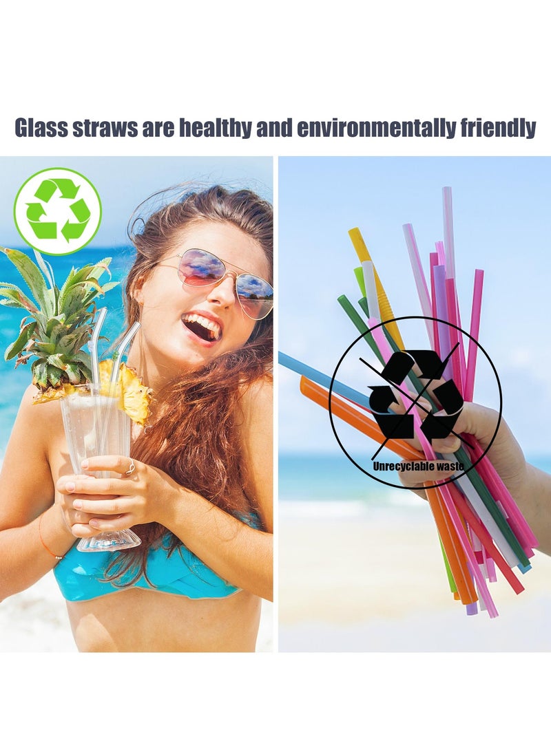 Generic 5-Piece High Borosilicate Glass Straw Set, 4 Reusable Straws with Brush, Perfect for Hot and Cold Drinks  - Image 4