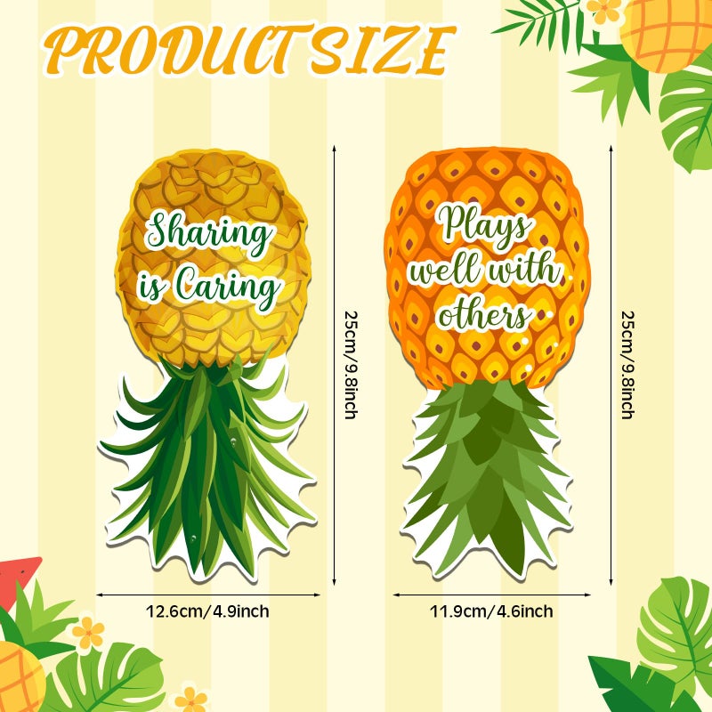 Copkim 2 Pcs Cruise Door Magnets for Cruise Large Pineapple Ship Door Decorations Thicken Pineapple Magnetic Car Magnets Cruises Doors Decoration for Cabin Car Fridge Carnival Stateroom(Stylish Style) - Image 2