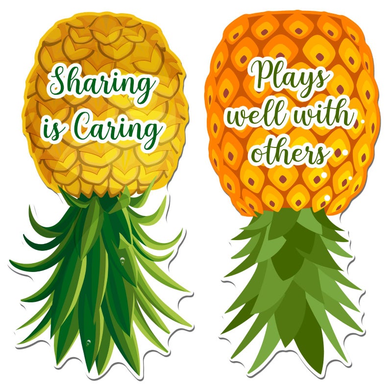 Copkim 2 Pcs Cruise Door Magnets for Cruise Large Pineapple Ship Door Decorations Thicken Pineapple Magnetic Car Magnets Cruises Doors Decoration for Cabin Car Fridge Carnival Stateroom(Stylish Style) - Image 1