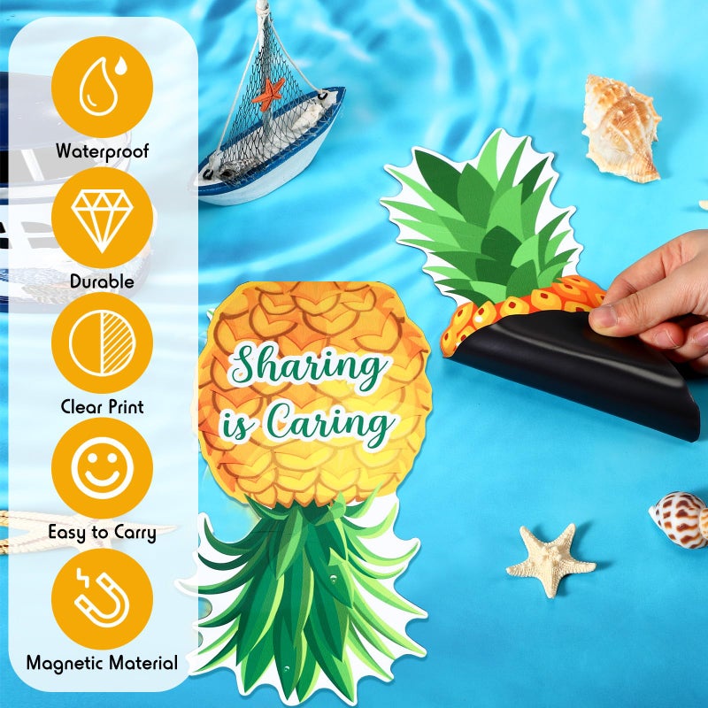 Copkim 2 Pcs Cruise Door Magnets for Cruise Large Pineapple Ship Door Decorations Thicken Pineapple Magnetic Car Magnets Cruises Doors Decoration for Cabin Car Fridge Carnival Stateroom(Stylish Style) - Image 5