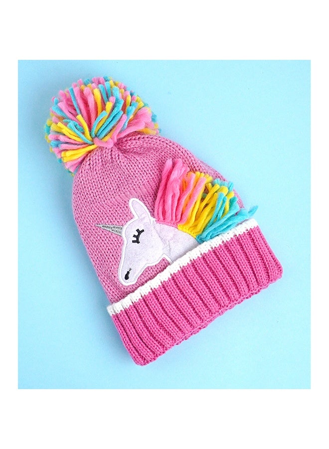 LITTLE SURPRISE BOX Muave Frill Unicorn Winter Cap Beanie & matching Gloves2 pcs set - Image 5