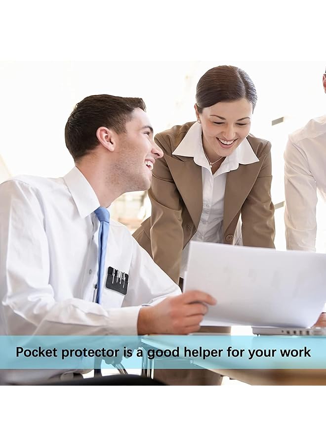erorex Pocket Protector Pen Holder 2 Pcs Multi Purpose Leather Pen Pouch Holder Organizer Pens Pocket Protector For Office School Hospital Men Women Nurse Shirt Lab Coats Pant Pencil Pointers Ruler Tools  - Image 2