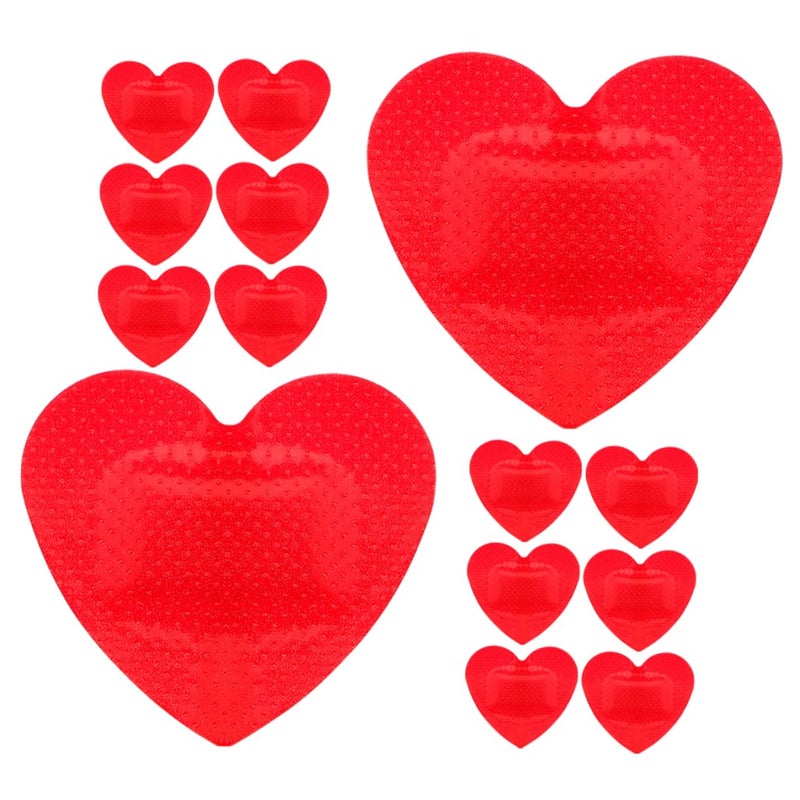 Heart Shaped Bandages 20pcs Red Breathable Plasters For Minor Cuts Scrapes - Image 2