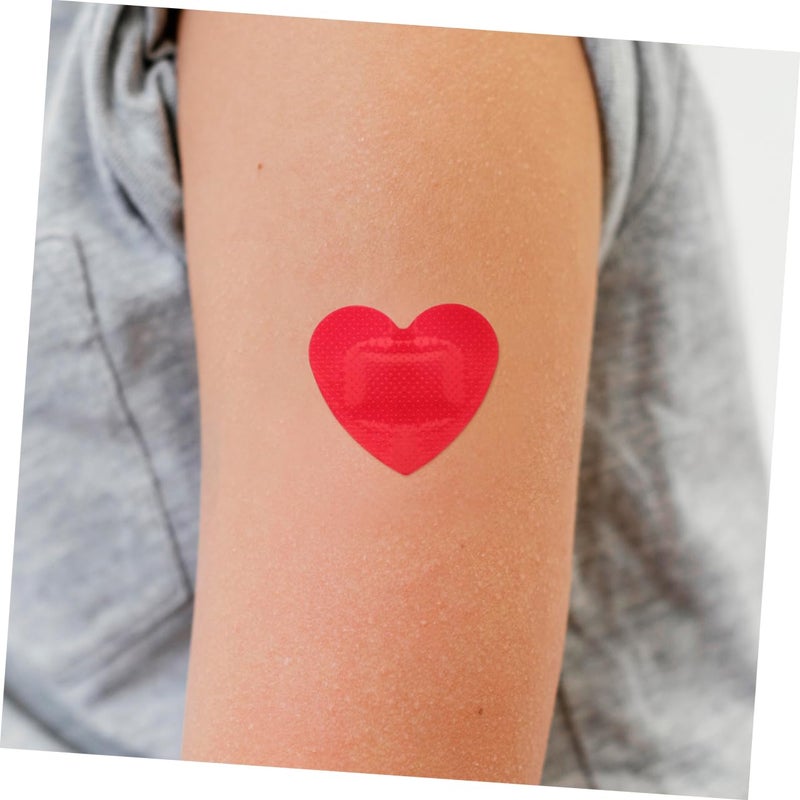 Heart Shaped Bandages 20pcs Red Breathable Plasters For Minor Cuts Scrapes - Image 5